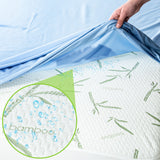 Lux Decor Mattress Protector, Cooling Rayon dervied from Bamboo Viscose, 100% Waterproof - Fitted Sheet Style, Deep Pocket