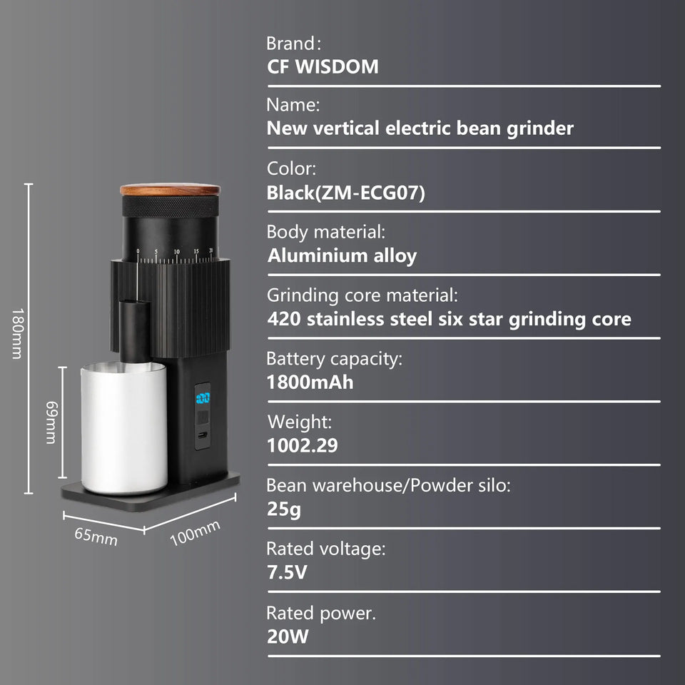 Coffee Grinder Electric Coffee Grinder Portable Coffee Bean Grinder USB Rechargeable Burr Mill  Home Kitchen Christmas Gift