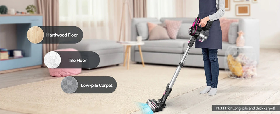 INSE N5T Cordless Vacuum Cleaner, 25Kpa 1.2L Large Dustbin, 6 in 1 Handheld Vacuum for Household Cleaning