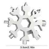 1 Snowflake Multifunctional Tool Silver, Flat Head Screwdriver Kit, Cool Small Tool, Suitable for DIY Enthusiasts, Men's Gift