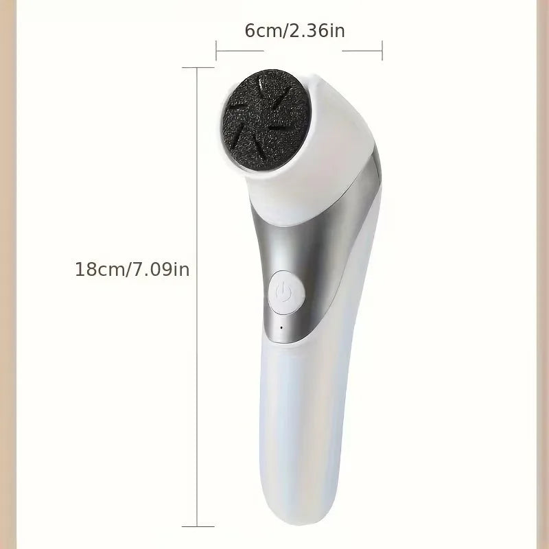 Electric Foot Grinder Rechargeable Callus Remover 2 Speed USB Pedicure Device for Thick Hard Dry Skin Heels Care