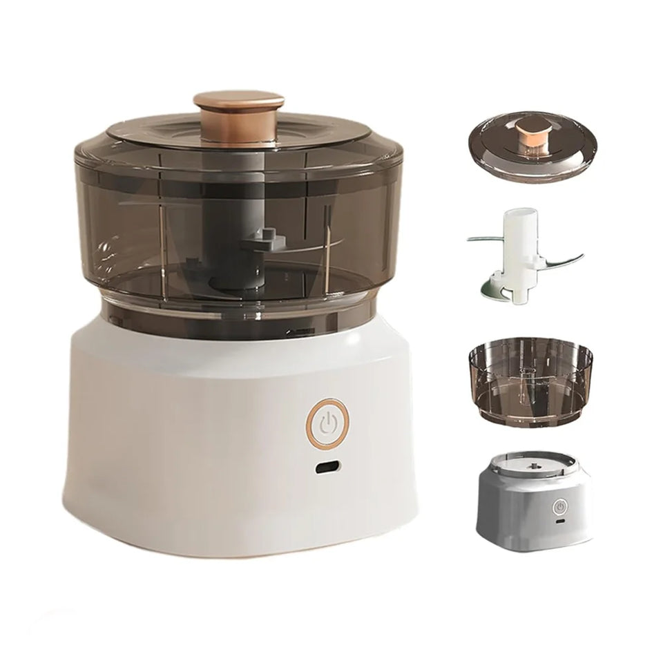 Electric Mini Food Chopper USB Rechargeable Garlic Onion Meat Grinder 350ML Portable Kitchen Food Processor