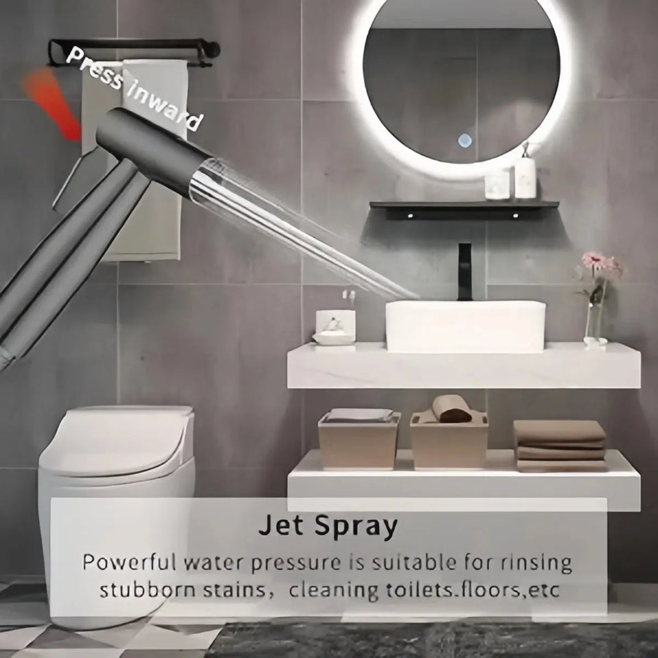 Double Control Toilet Bidet Sprayer Handheld Attachment with Pressure Control for Feminine Hygiene Baby Diaper and Pet Bath
