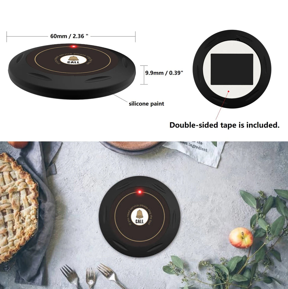 BYHUBYENG Wireless Calling System Restaurant Pager System Display + Calling Buttons for Restaurant Nursing Home Clinic Caregiver