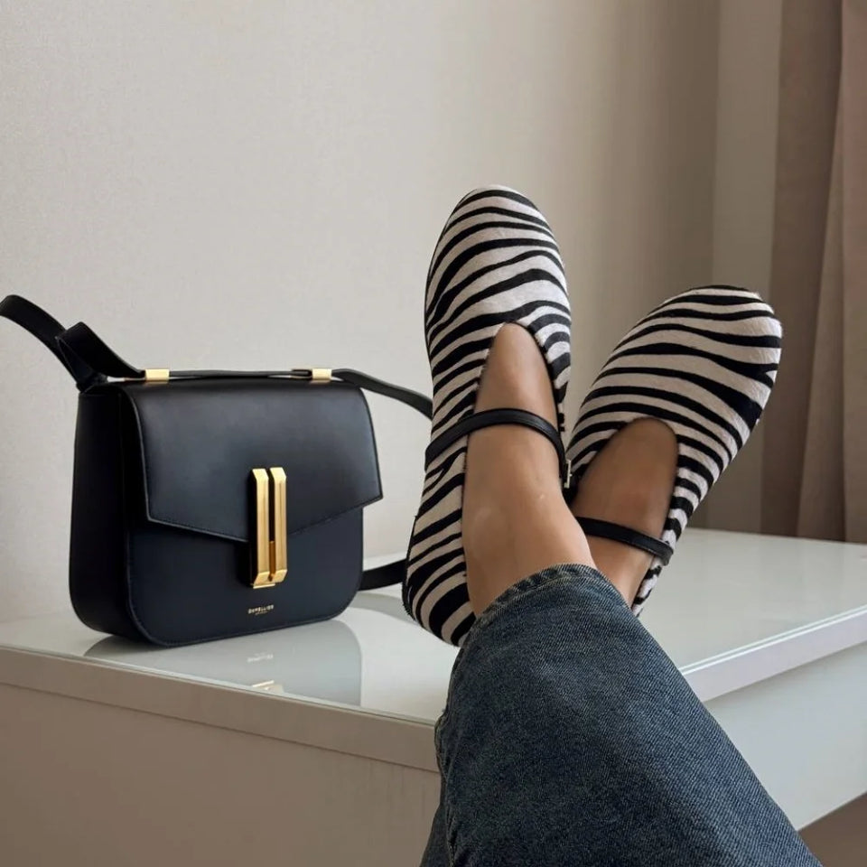 FEDONAS New Arrivals Women's Horsehair Shoes Mixed Zebra Stripes Fashion Simple Flats Heels Daily Comfort Casual Shoes Loafers