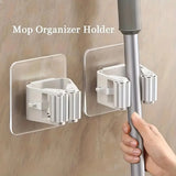 4/8/12 Mop Racks with No Drilling, Space Saving Design, Minimalist Style, Suitable for Bedrooms, Gardens, and Bathrooms