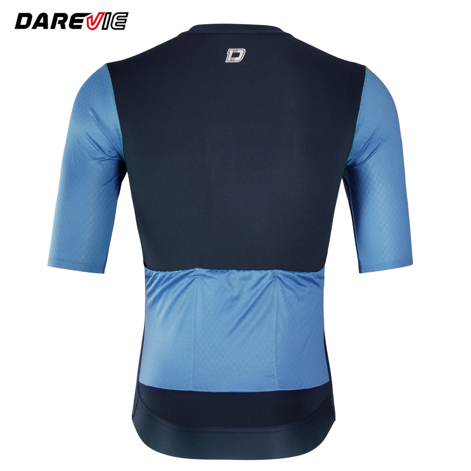 DAREVIE Man Cycling Maillot SPF 50+ Training Level Cycling Jersey Man Quick Dry Anti-Slip Light Soft Men's Cycling Clothing