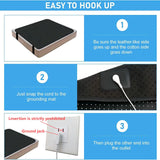 Grounding Sheet Combo, Grounding Mat, Perforated Design 100% Conductive Carbon Faux Leather Grounding Mat.