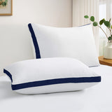 Lux Décor Bed Pillows- Set of 2 - Hotel Quality Gusseted Down Alternative Pillows for Back, Stomach or Side Sleepers