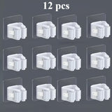 4/8/12 Mop Racks with No Drilling, Space Saving Design, Minimalist Style, Suitable for Bedrooms, Gardens, and Bathrooms