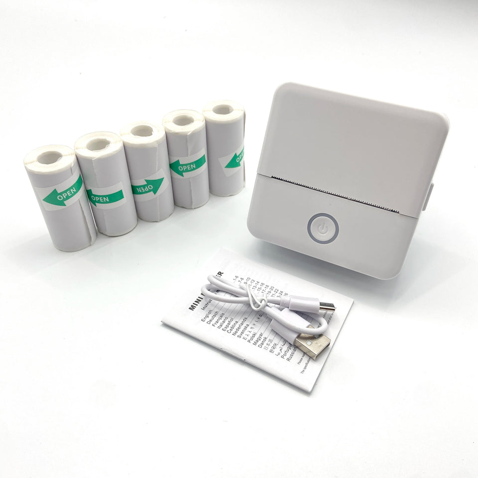 Mini Portable Wireless Thermal Printer, Inkless Printing, Compatible with iOS/Android, for Photos, Labels Notes, Study Essential