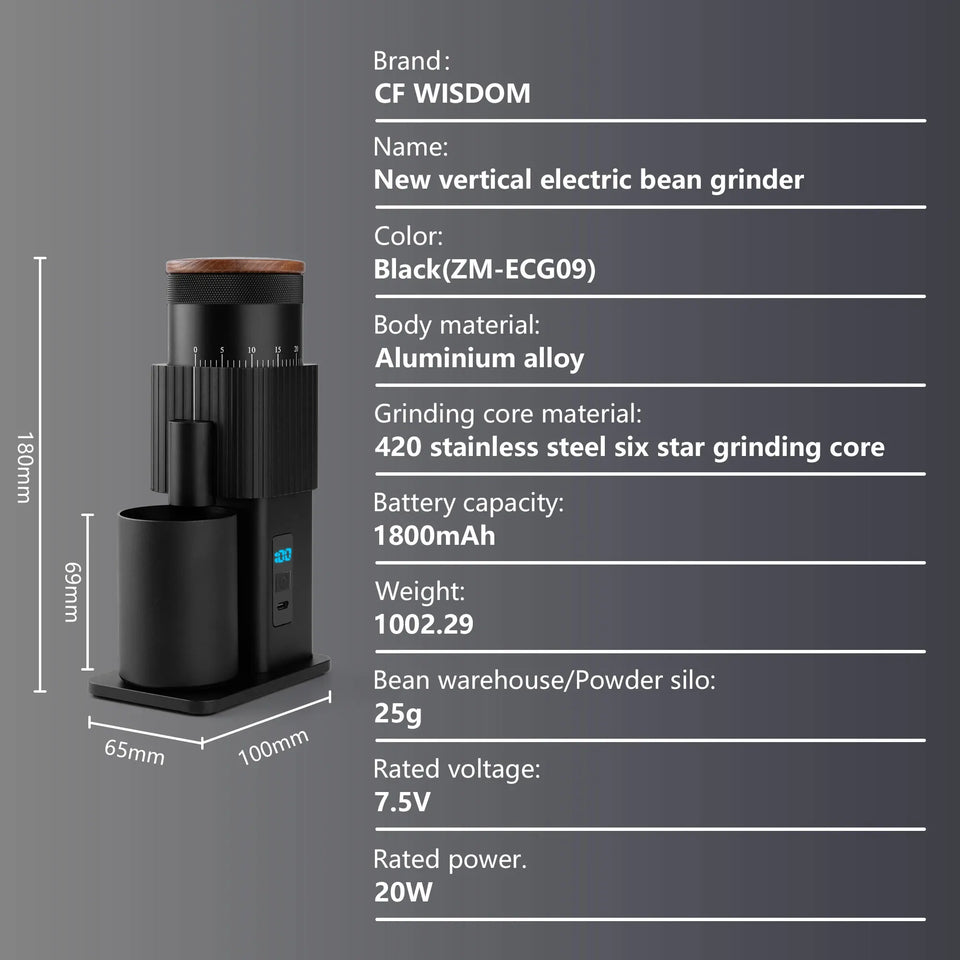 Coffee Grinder Electric Coffee Grinder Portable Coffee Bean Grinder USB Rechargeable Burr Mill  Home Kitchen Christmas Gift