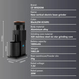 Coffee Grinder Electric Coffee Grinder Portable Coffee Bean Grinder USB Rechargeable Burr Mill  Home Kitchen Christmas Gift