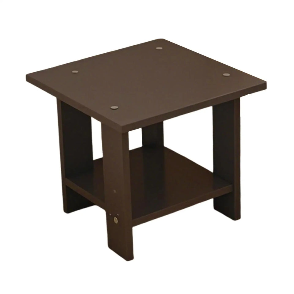Wooden Double Layers Side Table Small Table Sofa Side Table Home Living Room Small Apartment Coffee Table Bedside Rack