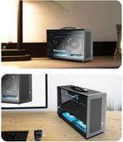 UPSIREN MD-1 ITX computer case，Support SFX power supply/ITX motherboard/graphics card（L） ≤380mm/Side-transparent portable case