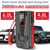 26800mAh Portable Car Jump start Peak 2500A Power Bank charging 12V Auto start Equipment Oil Diesel Car Emergency Battery