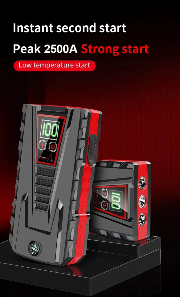 26800mAh Portable Car Jump start Peak 2500A Power Bank charging 12V Auto start Equipment Oil Diesel Car Emergency Battery