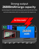 26800mAh Portable Car Jump start Peak 2500A Power Bank charging 12V Auto start Equipment Oil Diesel Car Emergency Battery