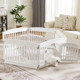 6 PanelDog Playpen Safe & Secure Indoor/Outdoor Pet Fence | Folding & Portable | Ideal for Small to Medium Dogs | Easy to Clean