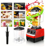 2000W Heavy Duty Commercial Blender Stationary Mixer Food Processor Ice Smoothies for Kitchen High Power Juicer Blender BPA Free
