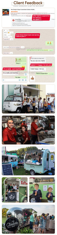 Hot Sale Mobile Coffee Cart Food Trailer Fully Equipped Customized Street Van Kiosk Food Truck with CE DOT Certification