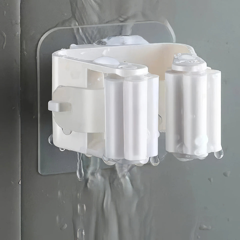 4/8/12 Mop Racks with No Drilling, Space Saving Design, Minimalist Style, Suitable for Bedrooms, Gardens, and Bathrooms