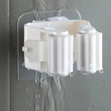 4/8/12 Mop Racks with No Drilling, Space Saving Design, Minimalist Style, Suitable for Bedrooms, Gardens, and Bathrooms