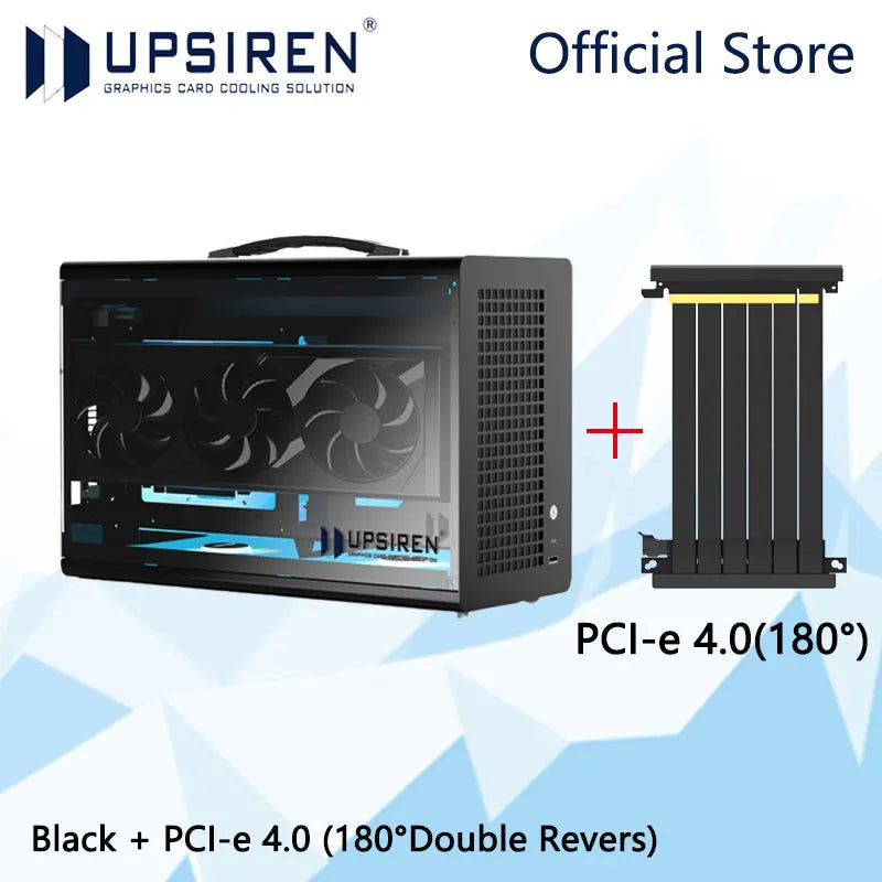 UPSIREN MD-1 ITX computer case，Support SFX power supply/ITX motherboard/graphics card（L） ≤380mm/Side-transparent portable case