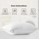 LUX Décor Hotel Stripe Pillows Set of 2 – Down Alternative Bed Pillows for Sleeping – Soft & Supportive Hotel Quality