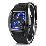 Barrel shaped Men's watch Fashion Sport LED Dashboard Pattern Dial Digital Wrist Watch Gift Digital LED Sports Watch Gifts Mens