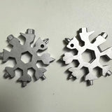 1 Snowflake Multifunctional Tool Silver, Flat Head Screwdriver Kit, Cool Small Tool, Suitable for DIY Enthusiasts, Men's Gift