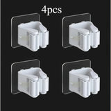 4/8/12 Mop Racks with No Drilling, Space Saving Design, Minimalist Style, Suitable for Bedrooms, Gardens, and Bathrooms