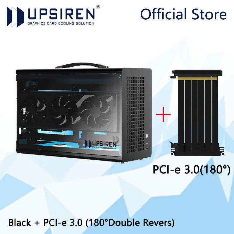 UPSIREN MD-1 ITX computer case，Support SFX power supply/ITX motherboard/graphics card（L） ≤380mm/Side-transparent portable case