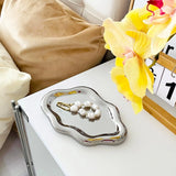 Jewelry Tray with Cloud Design Decorative Dish for Rings Keys Perfume Organizer for Dresser Nightstand Entryway Table