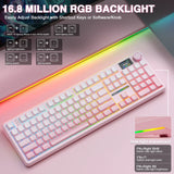 AULA F108 pro Wireless Bluetooth Keyboard Macro Gaming keyboard Gasket Hot-swap Full Size Keyboard with TFT Smart Display