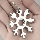 1 Snowflake Multifunctional Tool Silver, Flat Head Screwdriver Kit, Cool Small Tool, Suitable for DIY Enthusiasts, Men's Gift