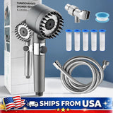High Pressure Filtered Shower Head with Handheld 3 Spray Modes 1.5M Hose Anti Clog Nozzles for Hard Water Bathroom