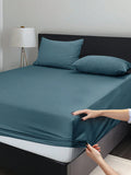 LUX Décor Fitted Sheet Only - Easy to Fit 360 Elastic Microfiber Sheets - 16 Inches Deep Pocket - Wrinkles Fade Resistant