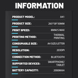 Portable A4 Thermal Printer Mini Tattoo Stencil Transfer Printer Multifunctional Tattoo Document Printer Wireless Bluetooth