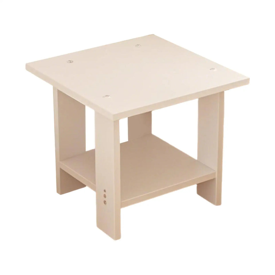 Wooden Double Layers Side Table Small Table Sofa Side Table Home Living Room Small Apartment Coffee Table Bedside Rack