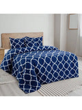 LUX Décor Reversible 5pc Comforter Set, Printed Bedding Set, Microfiber Bed in a Bag, Includes 1 Comforter, 2 Pillow Shams