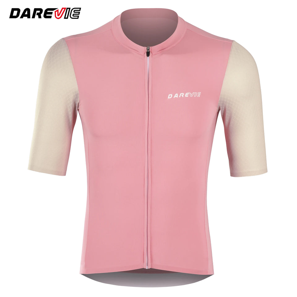 DAREVIE Man Cycling Maillot SPF 50+ Training Level Cycling Jersey Man Quick Dry Anti-Slip Light Soft Men's Cycling Clothing