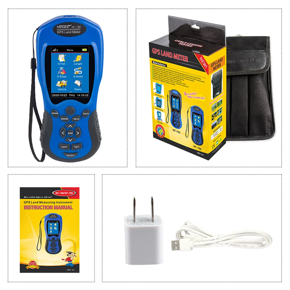 NOYAFA NF-198 GPS Mu Meter Survey Equipment Land Meter Device for Farm Land Surveying And Mapping Area Measurement Tool
