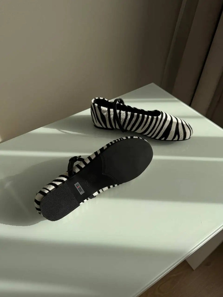 FEDONAS New Arrivals Women's Horsehair Shoes Mixed Zebra Stripes Fashion Simple Flats Heels Daily Comfort Casual Shoes Loafers