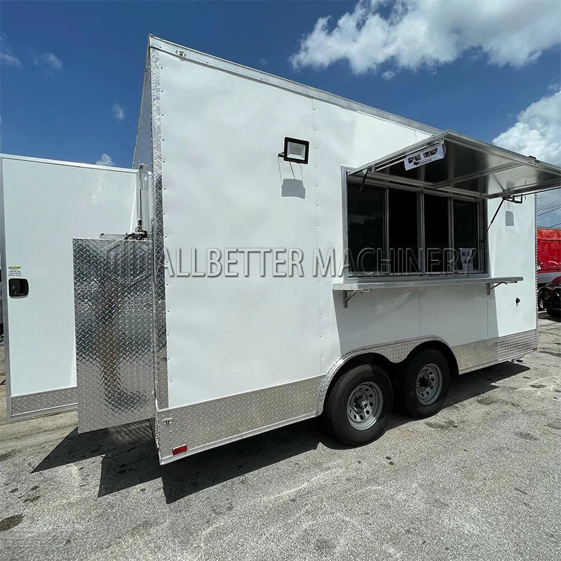 Allbetter Fully Catering Equipped Food Truck Mobile Food Truck Trailer Hot Dog Food Cart USA Customized Food Trailer for Sale
