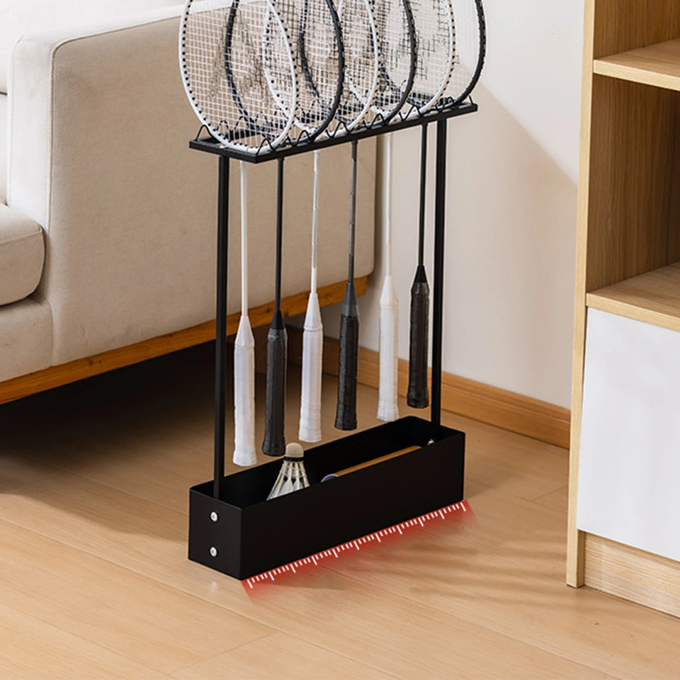 Badminton Racquet Storage Rack Floor Display Racket Display Shelf Space Saving Racket Display Stand Organizationr Gear
