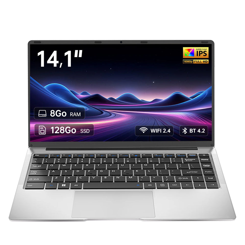 Laptop 15.6 INCH 8 Go RAM Go SSD Celero N N3450 CPU PC Portable student FHD IPS with Wi-FI 5 Bluetooth