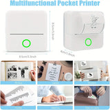 Mini Portable Wireless Thermal Printer, Inkless Printing, Compatible with iOS/Android, for Photos, Labels Notes, Study Essential
