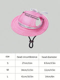 UV resistant adjustable pet sun hat - comfortable knit, suitable for small and medium-sized dogs and cats