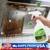 Kitchen Hood Grease Remover Cleaner Heavy Duty Degreaser Spray for Stove Oven Range Hood Cooktop Removes Oil Stains Fast